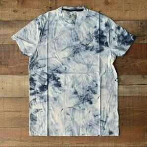 Hollister men’s size small tie dye blue and white short sleeve crew neck tshirt